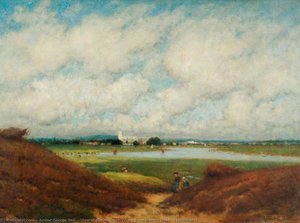 View Of Christchurch Priory From Warren Head, Christchurch — Arthur George Bell