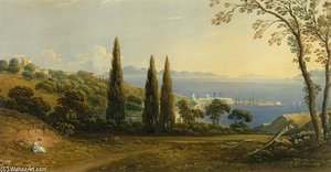 The Straits Of Gibraltar — John Varley I (the Older), Romanticism