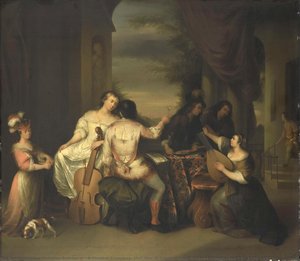 A Musical Company, Melchior Brassauw, After Gerard Pietersz. Van Zijl, 1730 - 1757 — Melchior Brassauw