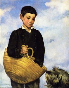 A Boy With A Dog — Édouard Manet