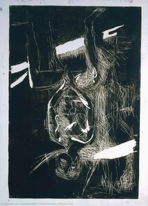 Female Nude On A Kitchen Chair — Georg Baselitz, Neo-expressionism