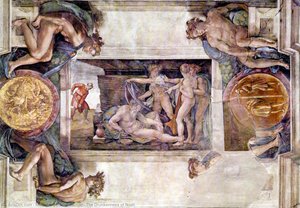 The Drunkenness Of Noah — Michelangelo Buonarroti, High Renaissance