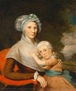 Martha Tennent Rogers (mrs. David Rogers) And Her Son, Probably Samuel Henry Rogers — Ralph Earl, Neoclassicism