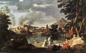 Landscape With Orpheus And Euridice — Nicolas Poussin, Baroque Landscape