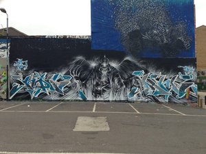 Mural By Dank, Noir — Dan Kitchener, Contemporary Street Art