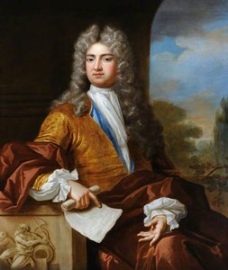 Portrait Of An Unknown Virtuoso Holding A Drawing Over A Plinth With The Relief Of A River God — Wilhelm Sonmans