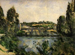 Bridge And Waterfall At Pontoise — Paul Cézanne