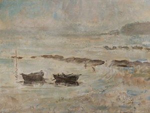 Beached Dinghies On A Storm Tossed Shore, (robin Hood's Bay, North Yorkshire) — Ethel Walker