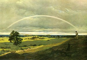 Landscape With Rainbow — Caspar David Friedrich, Romantic Landscape Painting