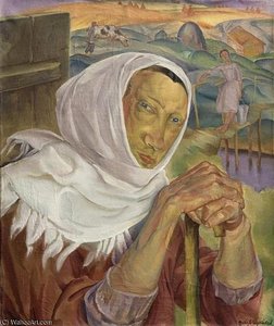 Portrait Of A Peasant Woman — Boris Dmitrievich Grigoriev