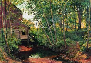 Mill In The Forest. Preobrazhenskoe — Ivan Ivanovich Shishkin, Realism
