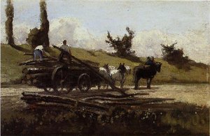 The Wood Cart — Camille Pissarro