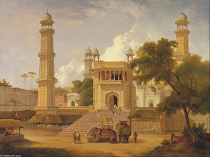 Indian Temple, Said To Be The Mosque Of Abo-ul-nabi, Muttra — Thomas And William Daniell, Orientalism