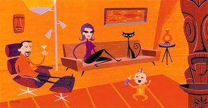 The Cruz Family At Home — Josh Agle (shag), Pop Surealism