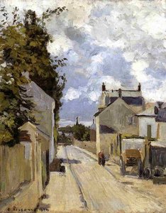 The Street Of Hermitage, Pontoise — Camille Pissarro