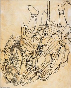 Two Opponents In Underwater Fight — Utagawa Kuniyoshi, Ukiyo-e Tradition
