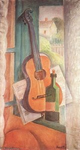 Still-life With Guitar — Janos Kmetty