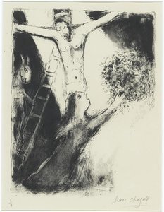 Crucifixion — Marc Chagall, Naive Art