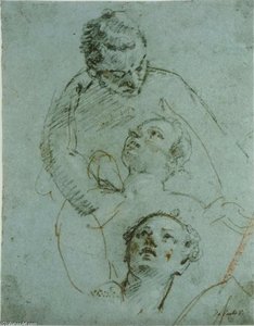 Venus And Adonis With Cupid — Paolo Veronese