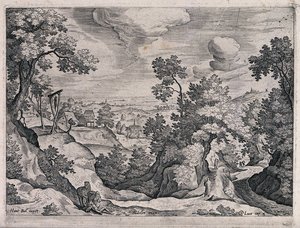 A Bucolic Scene With Hanging Trees And Racks Outside A Villa — Hans Bol, Baroque