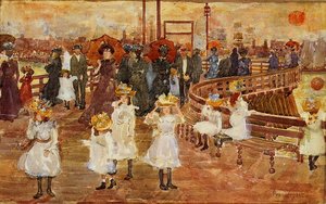South Boston Pier — Maurice Brazil Prendergast, Impressionism