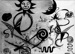 Orange And Black Composition — Alexander Milne Calder