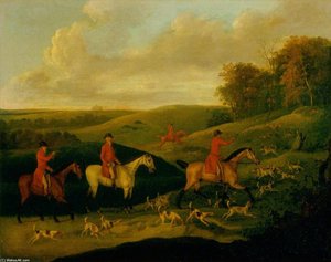 Hunting Scene, Finding The Scent — John Nost Sartorius