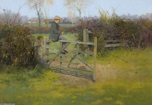 Sitting On A Gate, Bushey — Thomas E Mostyn
