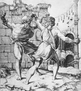 Entellus And Dares — Marco Dente Da Ravenna