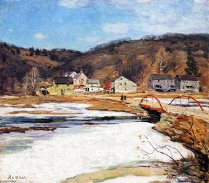 The Red Bridge — Willard Leroy Metcalf