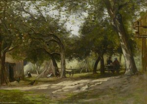 Landscape With A Farmyard — Adolphe Félix Cals