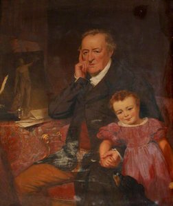George O'brien Wyndham (1751–1837), 3rd Earl Of Egremont, And His Granddaughter The Honourable Caroline Sophia Wyndham (1829–1852), Later Mrs Kingscote — George Clint