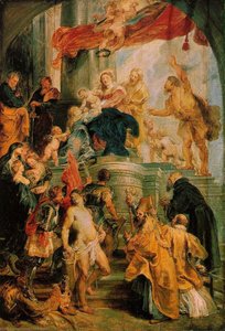 Madonna And Child Enthroned With Saints — Peter Paul Rubens