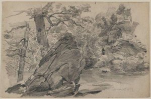 Landscape With Rocky Outcroppings And Brook — William Trost Richards