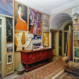 Boschi Di Stefano Home: Antechamber — Gabriele Carelli, Romantic Landscape Painting