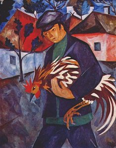 Boy With Rooster — Natalia Goncharova