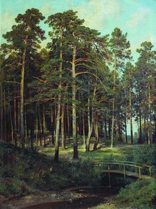 Bridge In The Forest — Ivan Ivanovich Shishkin, Romantic Landscape Painting