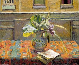 Flowers In Front Of A Window — Duncan Grant