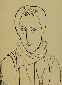 Head With Scarf — Lajos Vajda