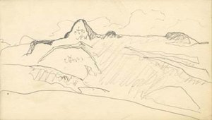Cursory Sketch Of Mountain Landscape 7 — Nicholas Roerich, Impressionism
