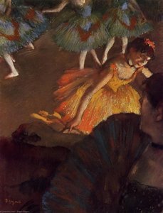 Ballerina And Lady With A Fan — Edgar Degas