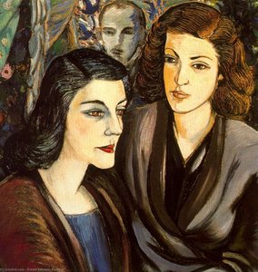 Two Woman And Self-portrait Bust — Rafael Zabaleta Fuentes