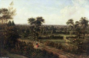 A Panoramic View Of London From Denmark Hill — Alexander Nasmyth