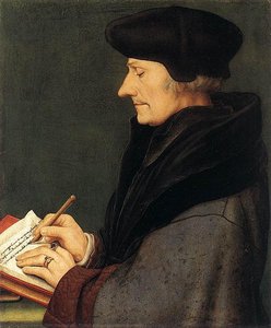 Portrait Of Erasmus Of Rotterdam Writing — Hans Holbein The Younger, Northern Renaissance