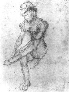 Sketch Of A Seated Woman — Vincent Willem Van Gogh, Post-impressionism