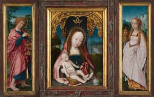 Triptych with Virgin and Child, Saint John the Evangelist (left wing) and Mary Magdalene (right wing), Jan Provoost, c. 1505 - c. 1525
