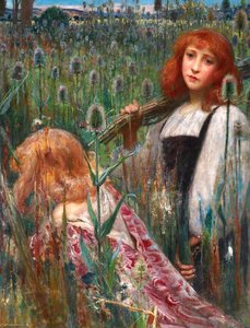 Girls Gathering Flowers (also Known As Teasels) — Cecil Leonard Burns