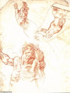 Sistine Chapel-study For Haman — Michelangelo Buonarroti