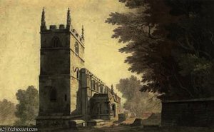 The south-western aspect of belton church, lincolnshire