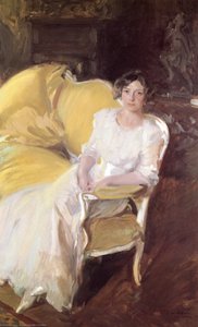 Clotilde Sitting On The Sofa — Joaquín Sorolla Y Bastida